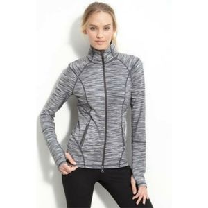 *Zella Slim Fit Performance Jacket - Grey Space Dye
